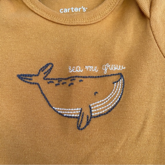 Carters Whale Outfit 3m Yellow Infant Baby - Picture 5 of 10